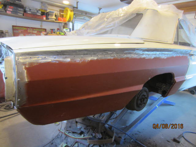 "66 T-Bird project Quarter Panel Replacement