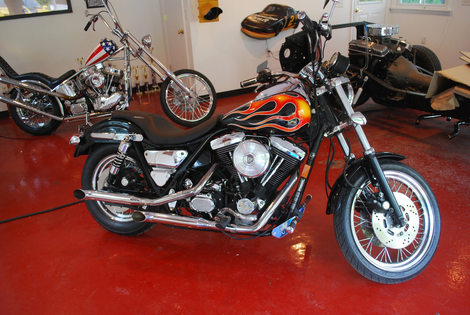 Harley Davidson FXR With Flames