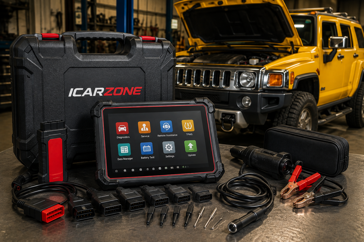 ICARZONE JU2000 Max scanner with yellow Hummer H3.