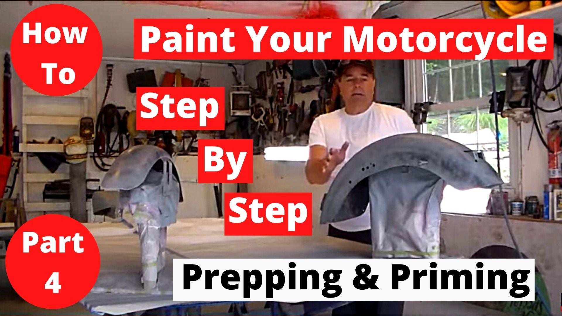 How To Paint Your Motorcycle Step By Step Part 4 Priming & Prepping for Paint