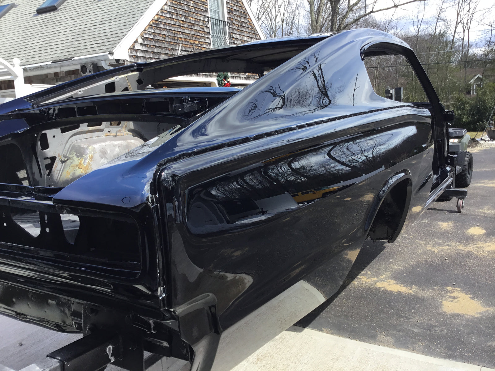 67 Charger Project Nose is in Paint!