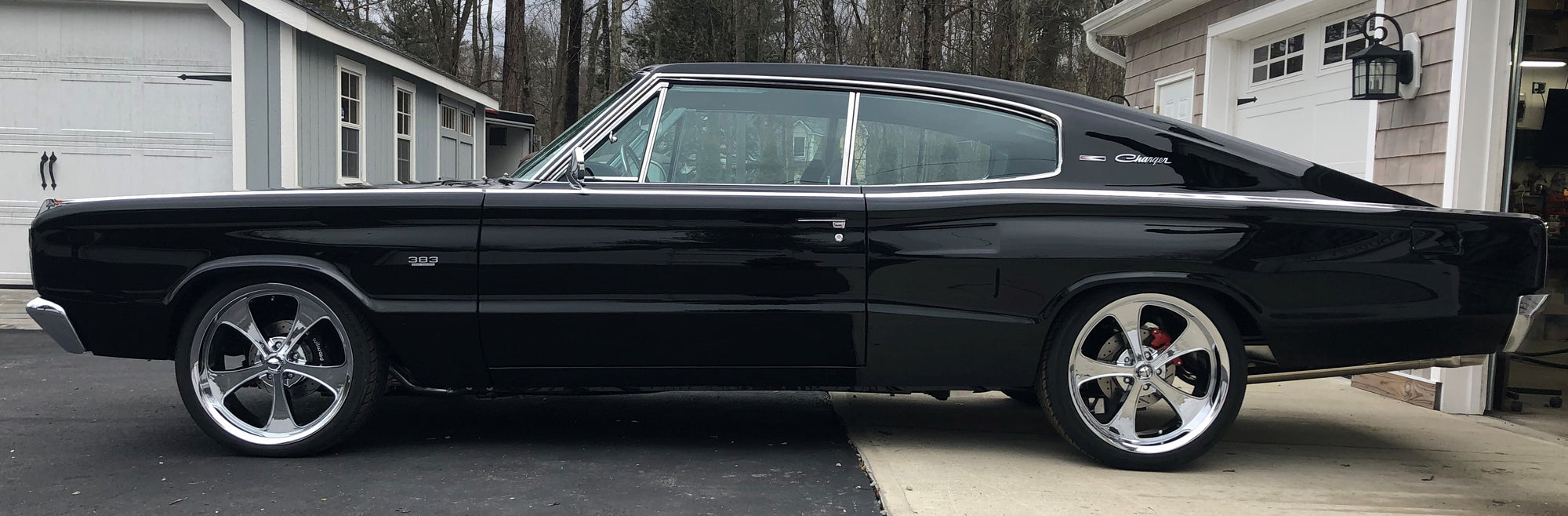 67 Charger Project Rolling Outside For some Fresh Air