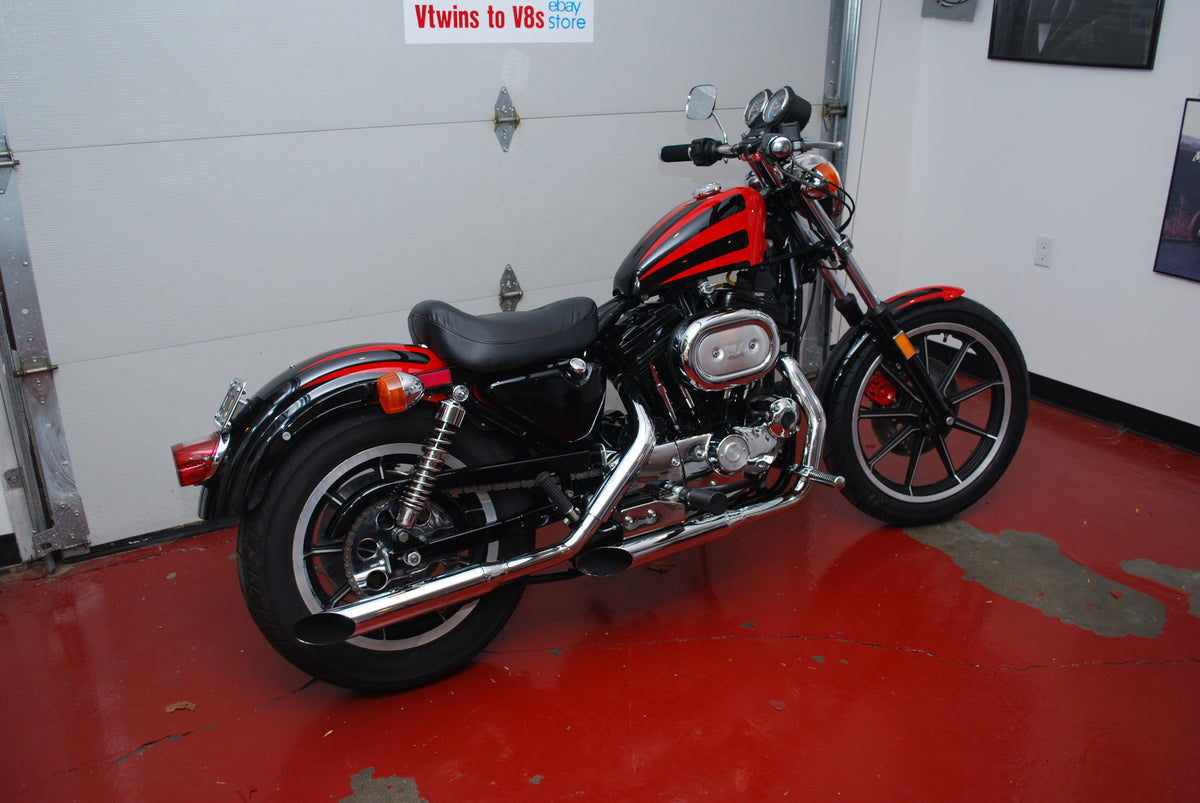 Harley Davidson Sportster 1100 Red &amp; Black Custom Scallop Paint