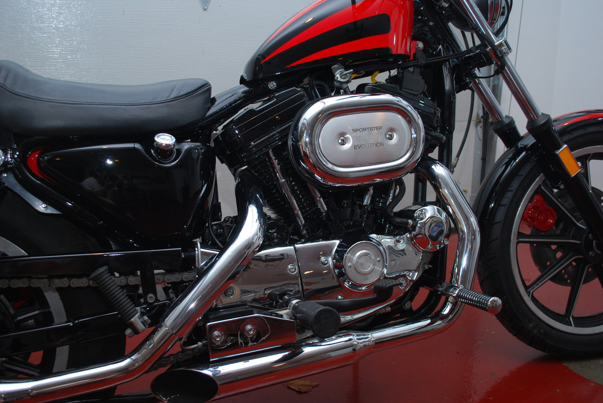 Harley Davidson Sportster 1100 Red &amp; Black Custom Scallop Paint