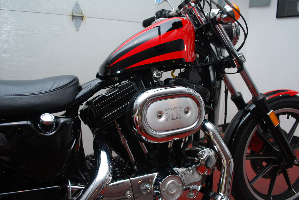 Harley Davidson Sportster 1100 Red &amp; Black Custom Scallop Paint
