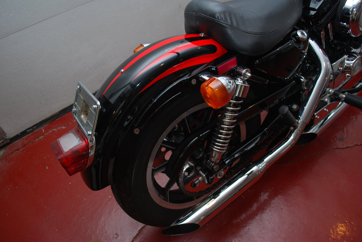 Harley Davidson Sportster 1100 Red &amp; Black Custom Scallop Paint