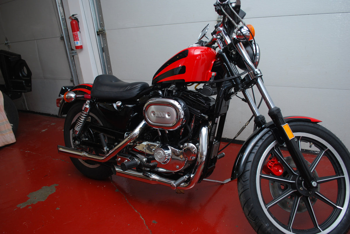 Harley Davidson Sportster 1100 Red &amp; Black Custom Scallop Paint