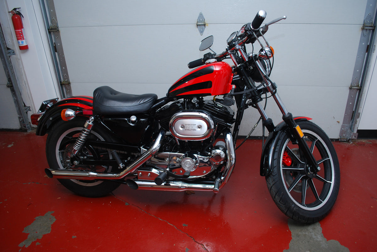 Harley Davidson Sportster 1100 Red &amp; Black Custom Scallop Paint