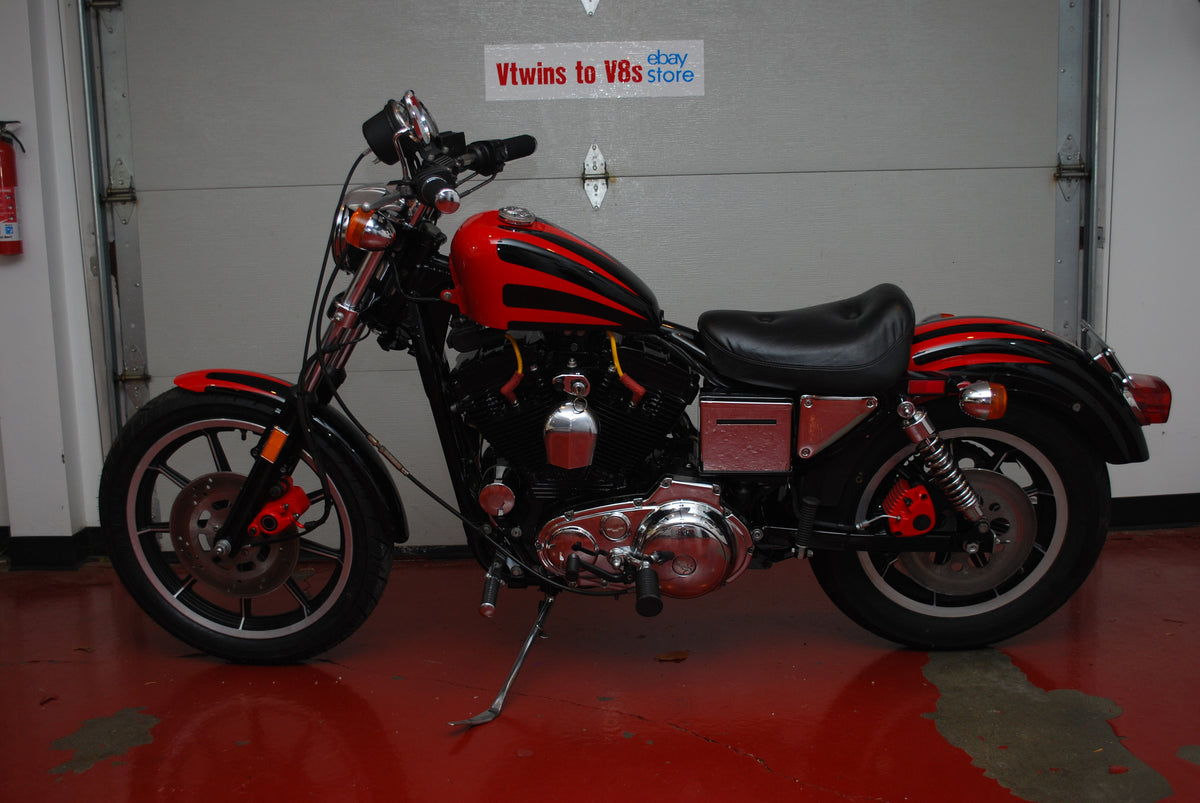 Harley Davidson Sportster 1100 Red &amp; Black Custom Scallop Paint
