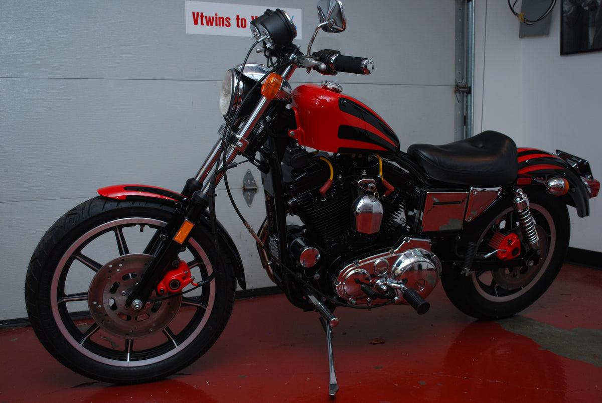 Harley Davidson Sportster 1100 Red &amp; Black Custom Scallop Paint