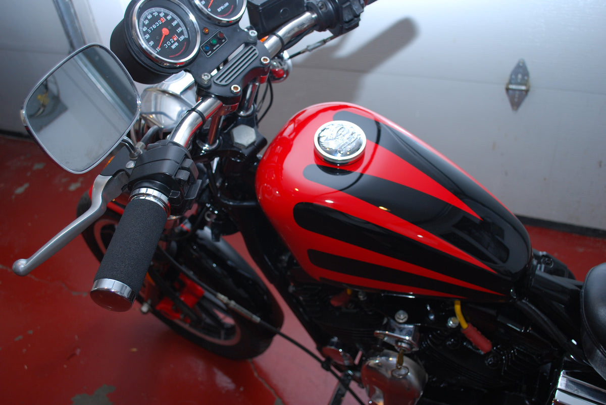 Harley Davidson Sportster 1100 Red &amp; Black Custom Scallop Paint