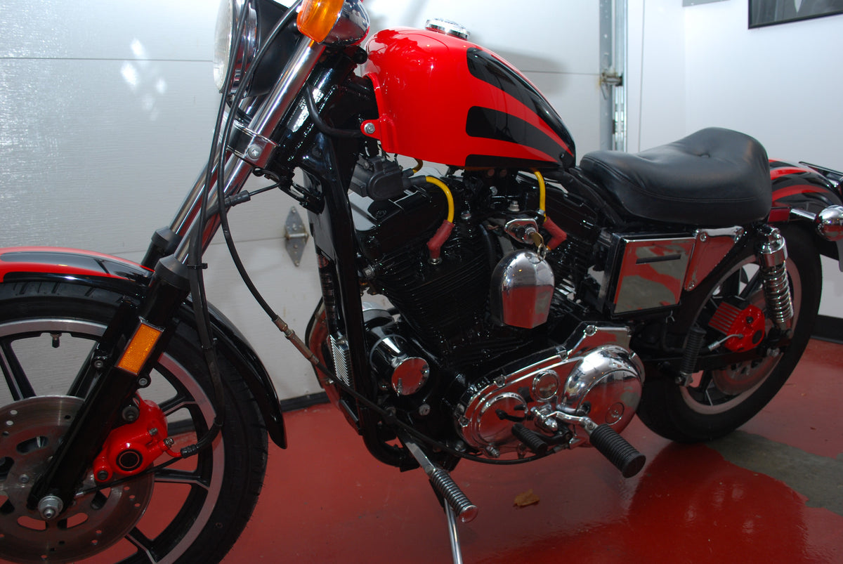 Harley Davidson Sportster 1100 Red &amp; Black Custom Scallop Paint