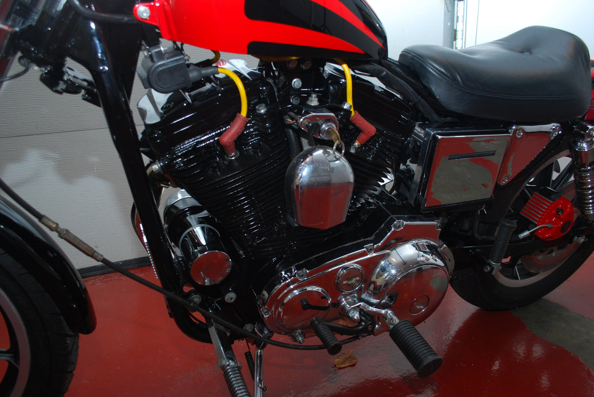 Harley Davidson Sportster 1100 Red &amp; Black Custom Scallop Paint