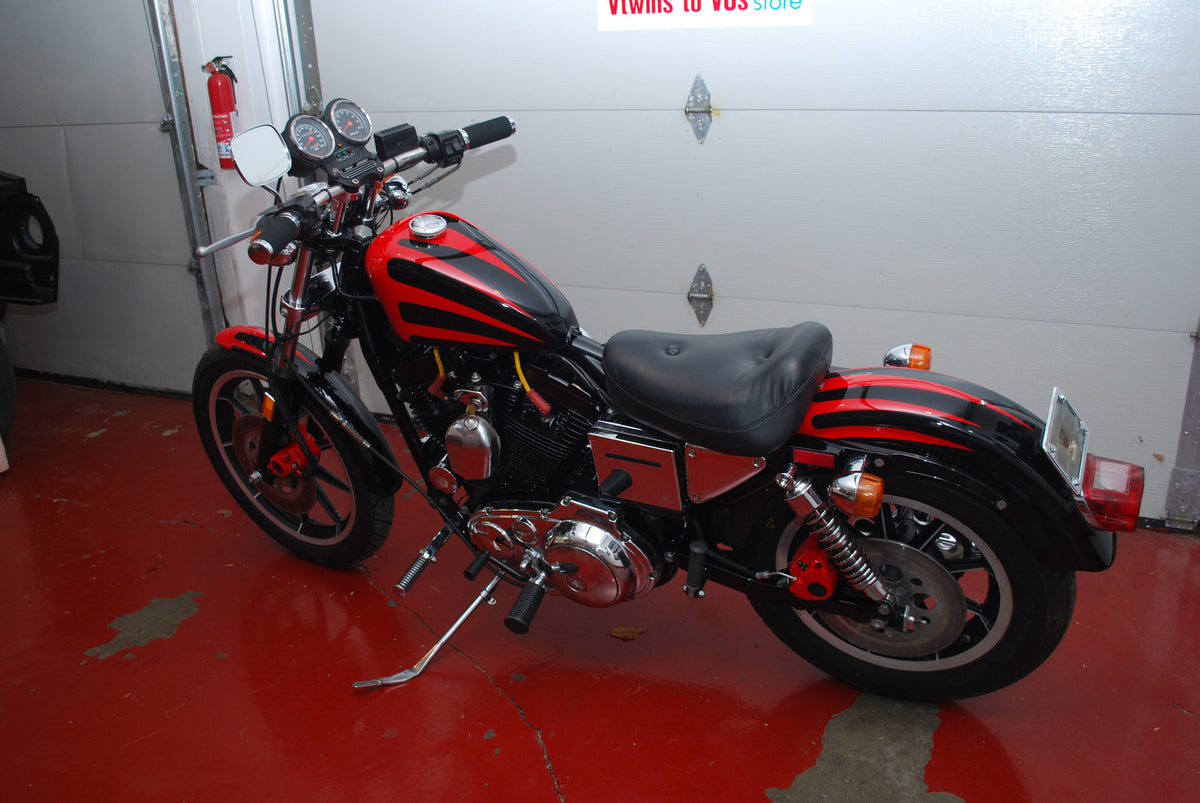 Harley Davidson Sportster 1100 Red &amp; Black Custom Scallop Paint