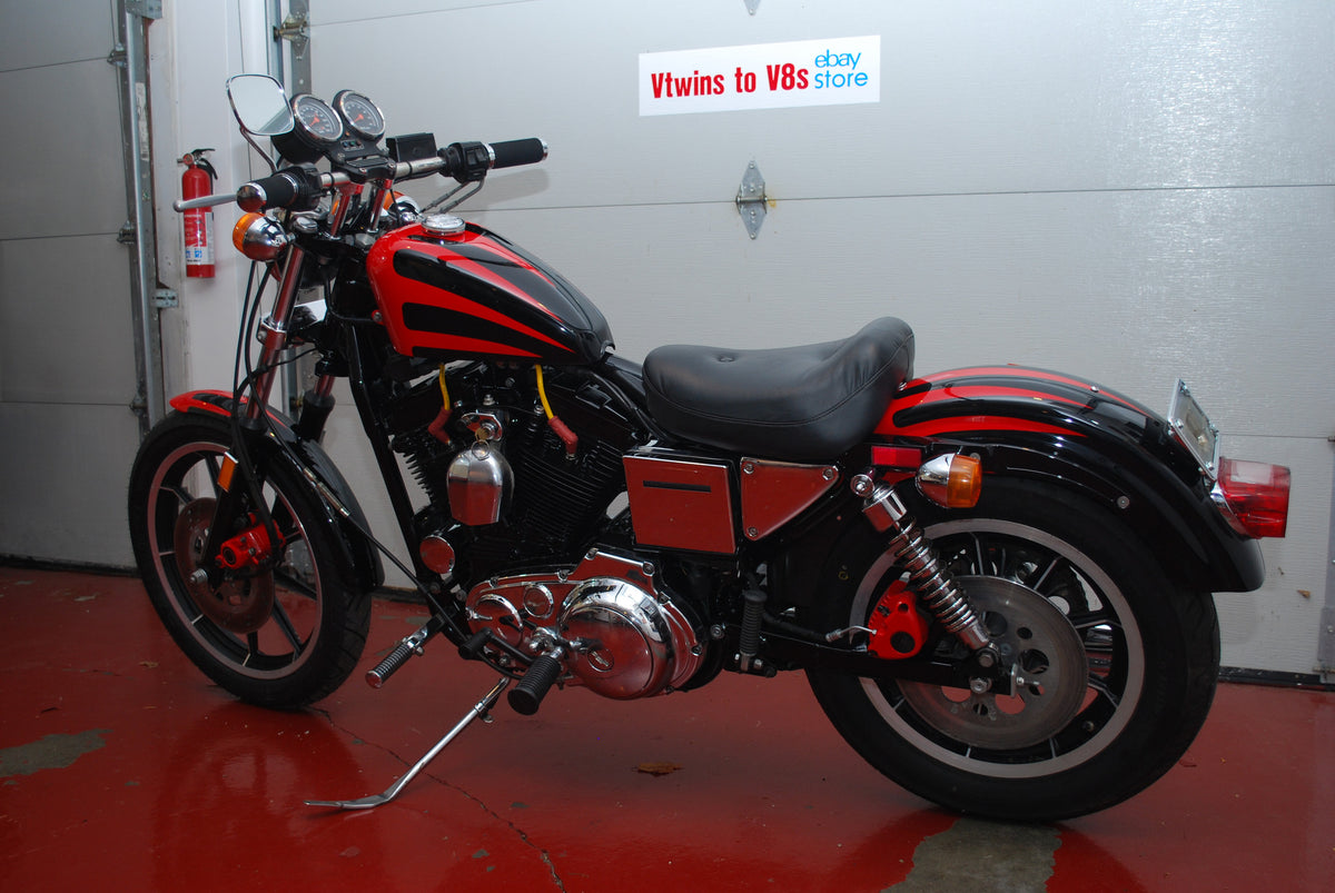 Harley Davidson Sportster 1100 Red &amp; Black Custom Scallop Paint