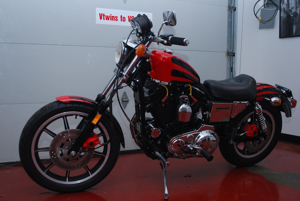 Harley Davidson Sportster 1100 Red &amp; Black Custom Scallop Paint