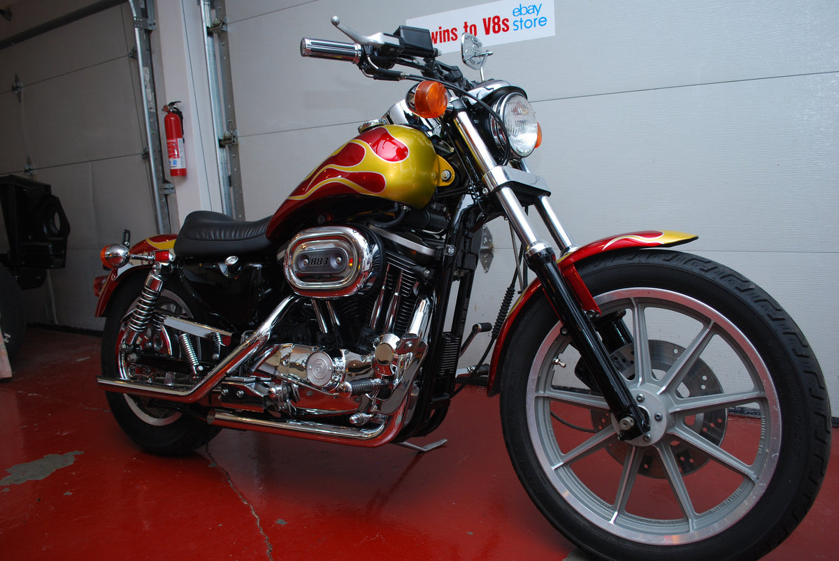 Harley Davidson Sportster 883 with 9K Miles Custom Flame Paint
