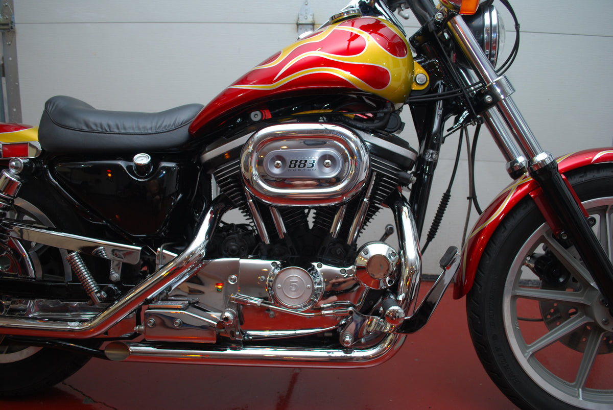 Harley Davidson Sportster 883 with 9K Miles Custom Flame Paint
