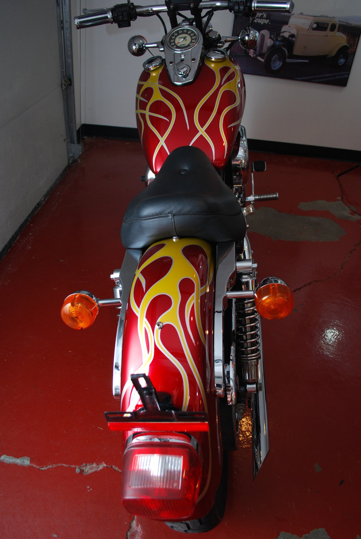 Harley Davidson Sportster 883 with 9K Miles Custom Flame Paint