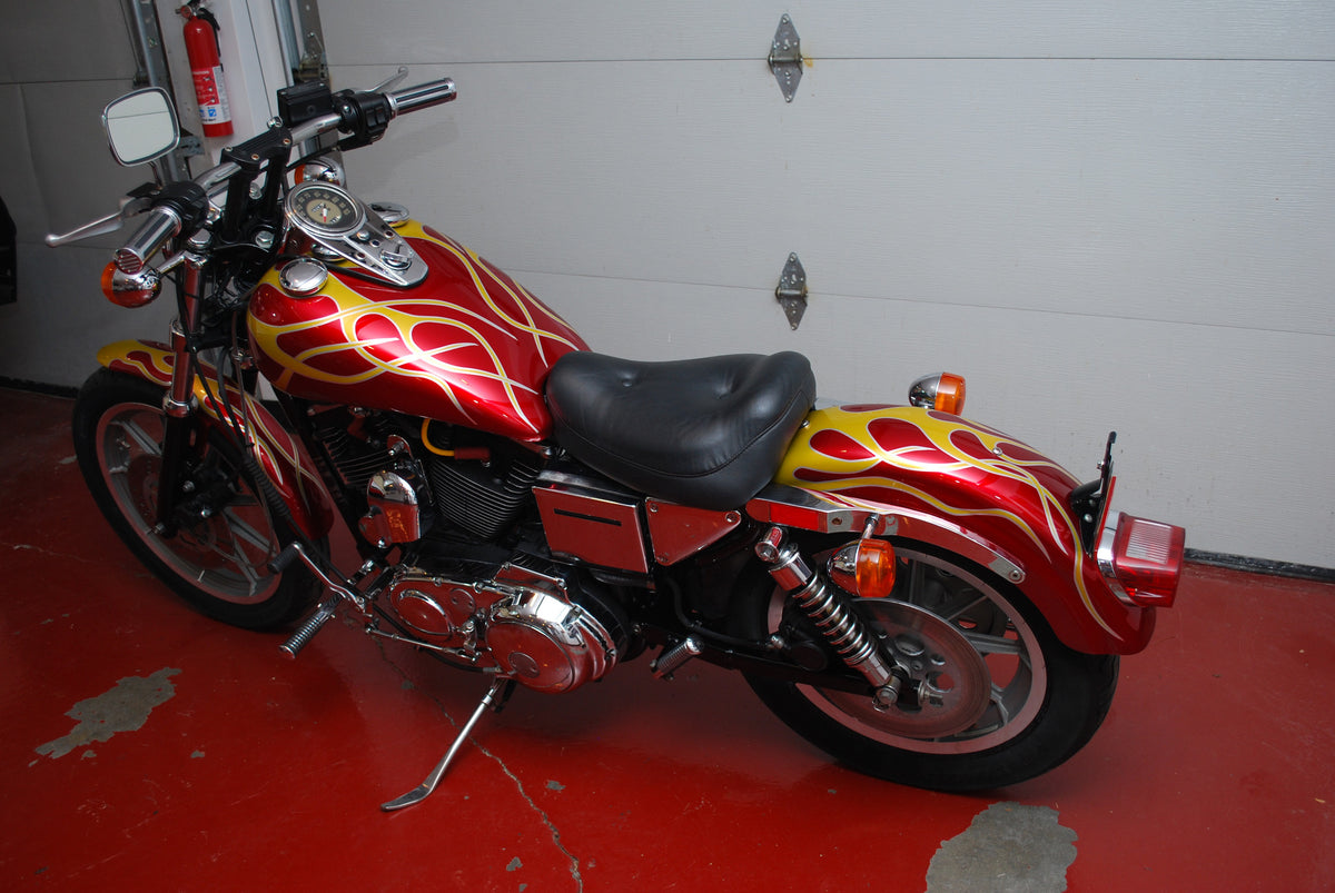 Harley Davidson Sportster 883 with 9K Miles Custom Flame Paint