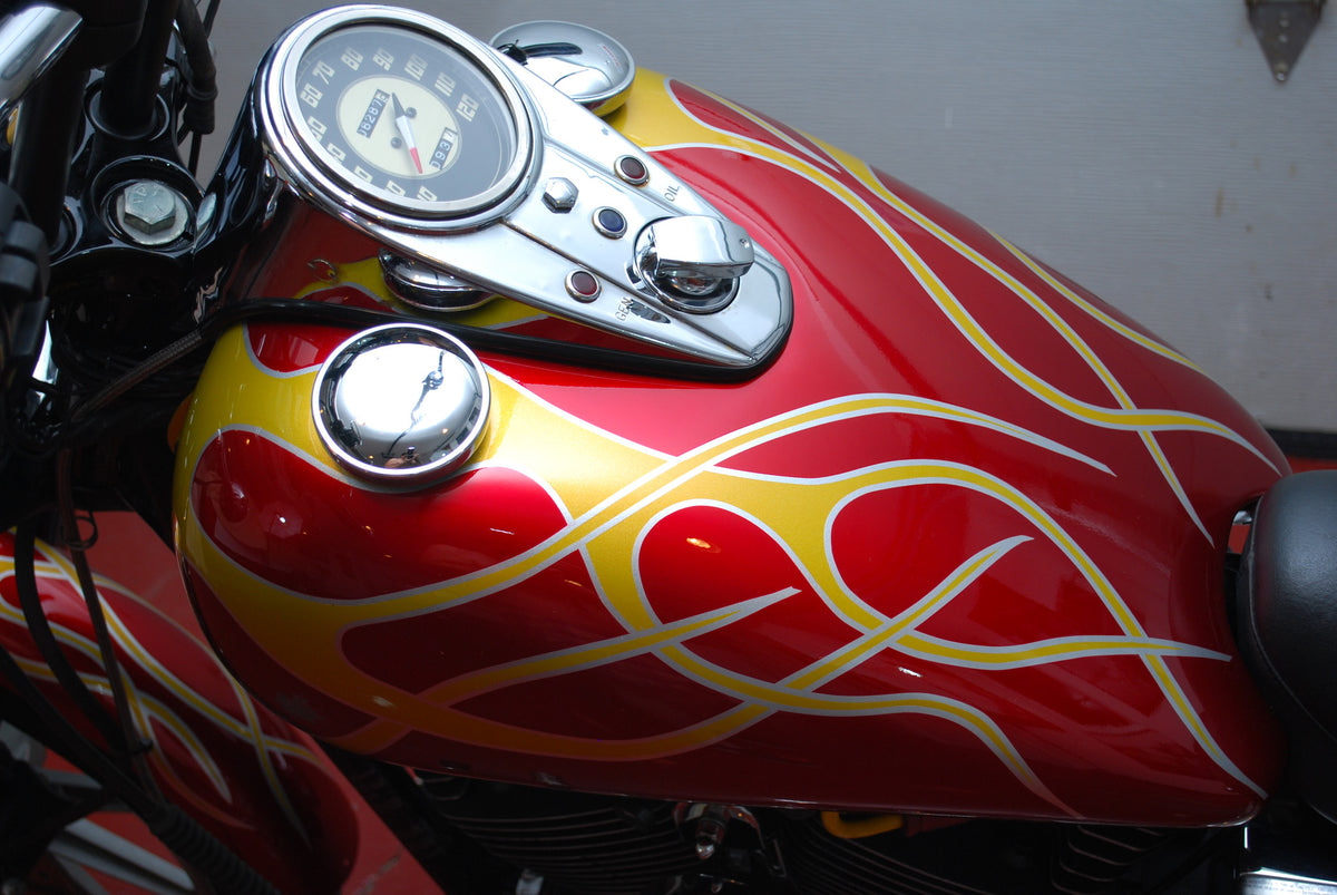 Harley Davidson Sportster 883 with 9K Miles Custom Flame Paint