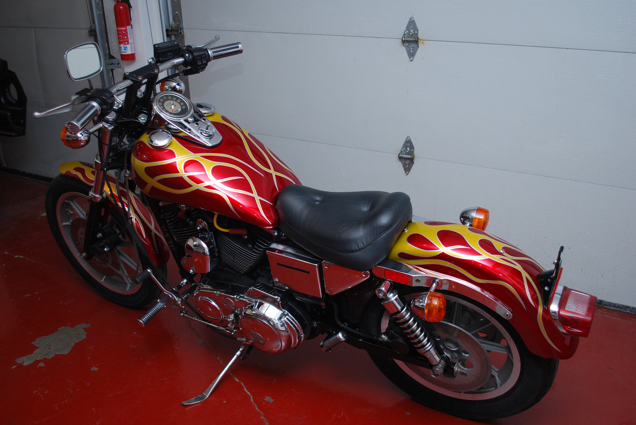 Casco Harley Davidson Red Flames - Air Custom Paint