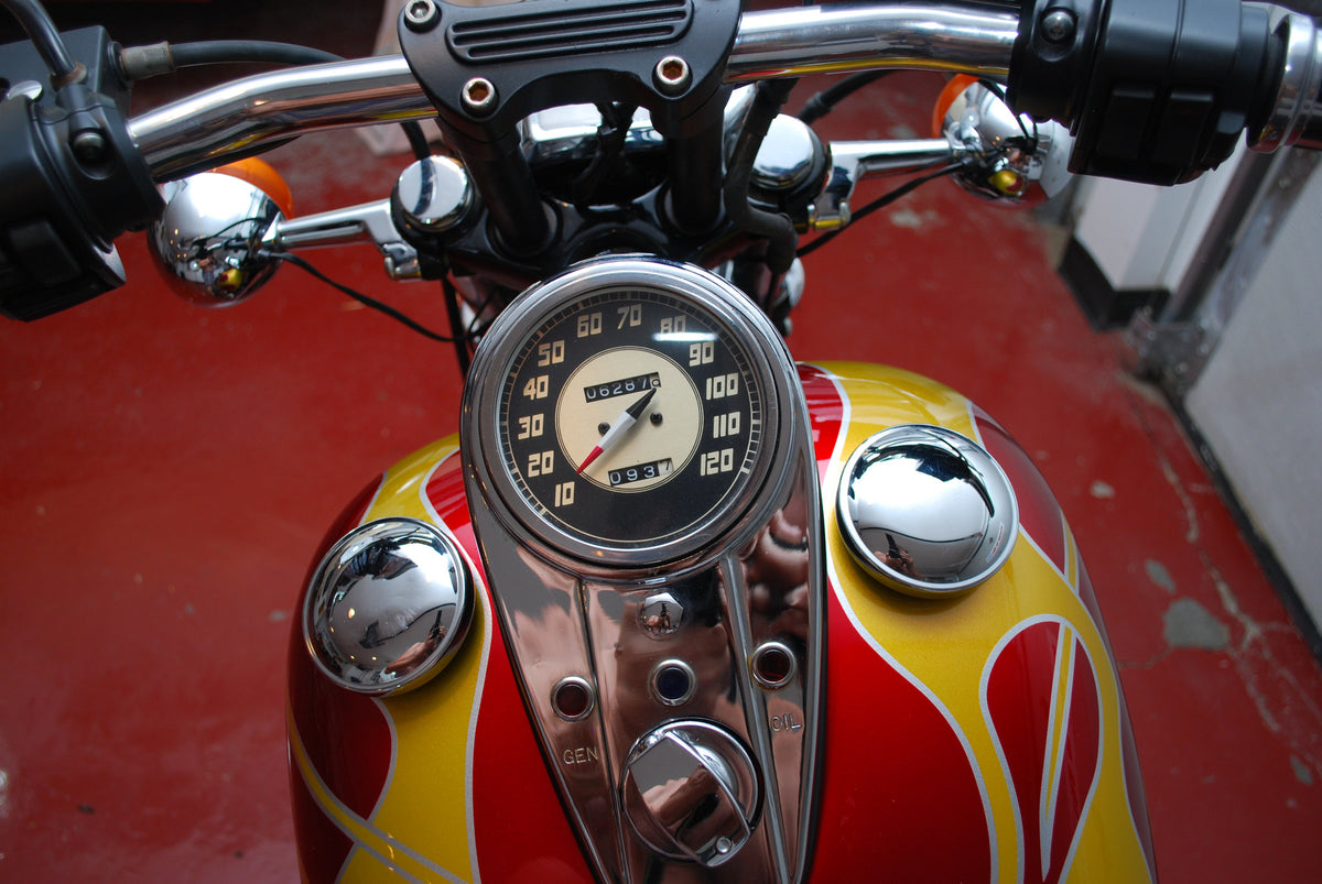 Harley Davidson Sportster 883 with 9K Miles Custom Flame Paint