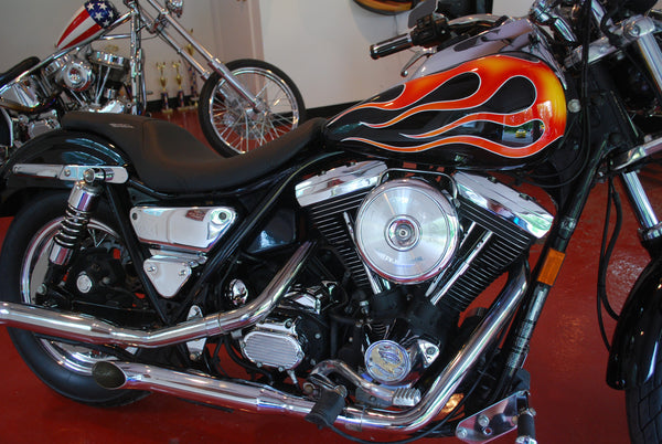 Harley Davidson FXR With Flames - V-Twins to V-8s