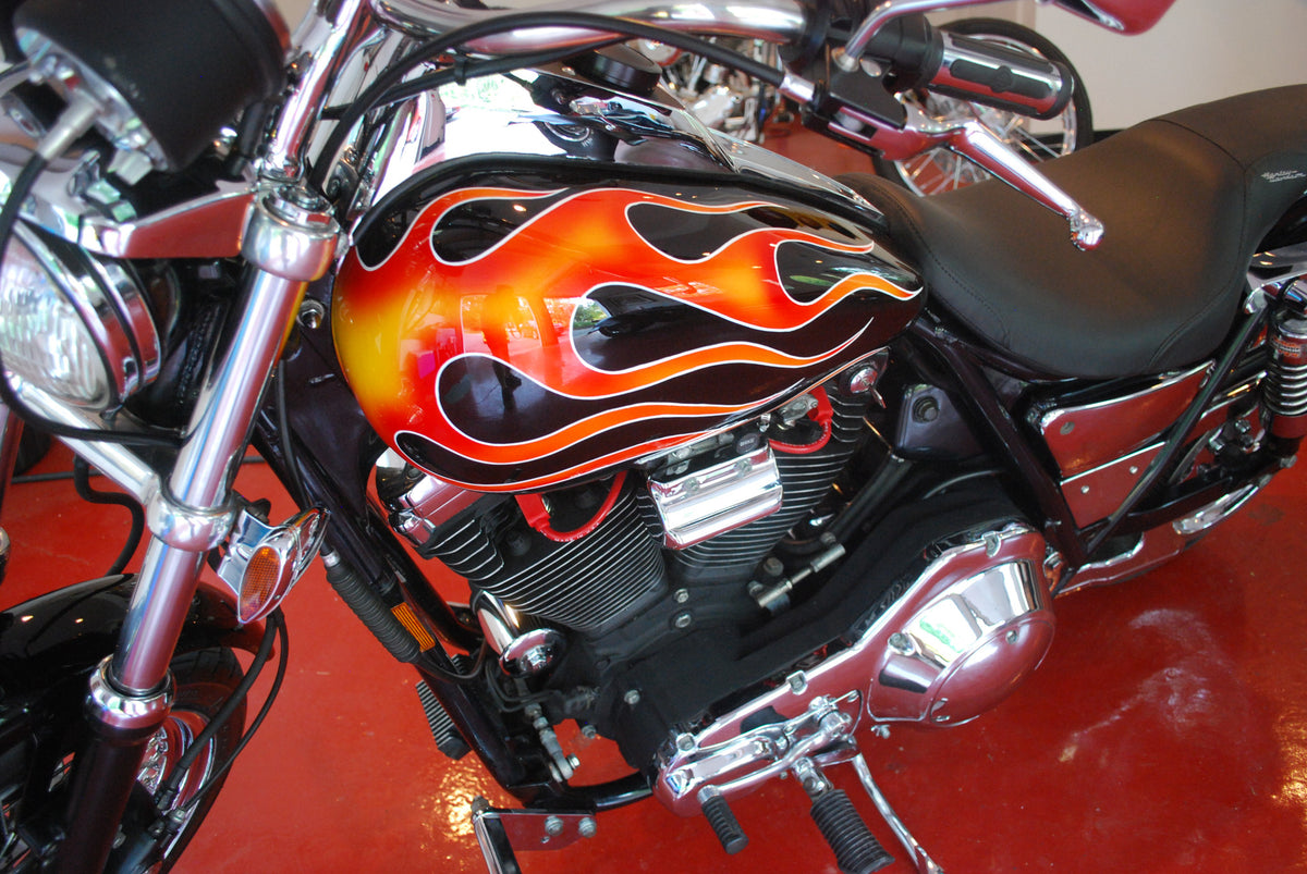 Harley Davidson FXR With Flames