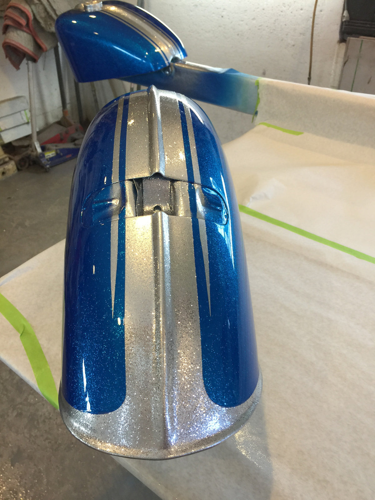 Hand Fabricated Custom Sportster Chopper Tank &amp; Fender Set