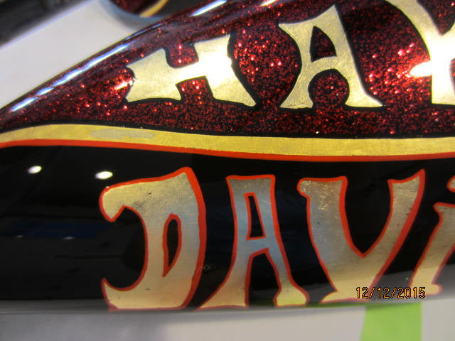 Harley Davidson Softail Custom Painted Candy Apple Red Flake Tank &amp; Fender Set