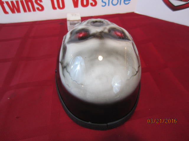 Skeleton Skull Beanie Half Helmet Custom embossed &amp; Air Brushed