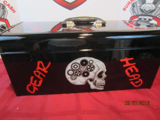 Custom Painted Craftsman Tool Box Air Brushed &quot;Gear Head&quot; one-off Original