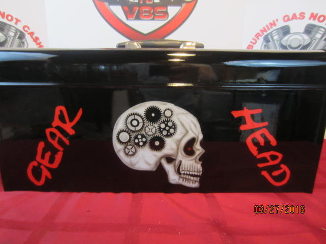 Custom Painted Craftsman Tool Box Air Brushed &quot;Gear Head&quot; one-off Original