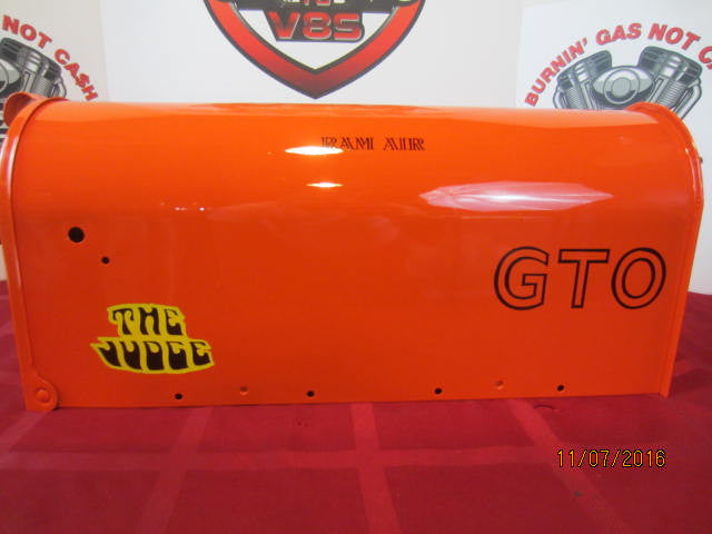 Custom Painted &amp; Air Brushed GTO &quot;The Judge&quot; Mailbox Carousel Red &quot;Ram Air&quot;