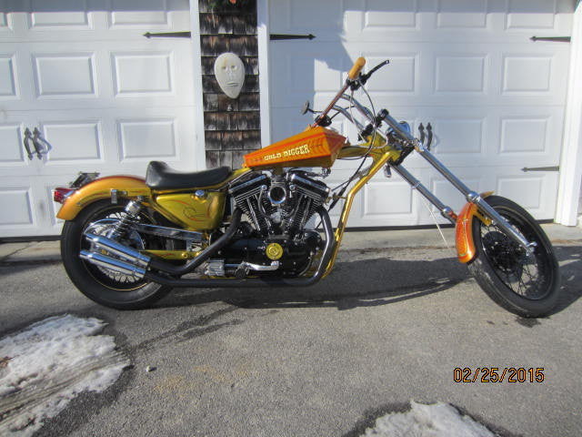 Harley Davidson Custom Sportster Digger Style Chopper Custom Painted Show  Bike