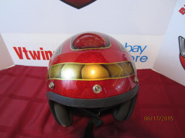 Vintage Custom Painted Helmet Feauturing Lace, Fades, Fish Scales &amp; Hand Striped