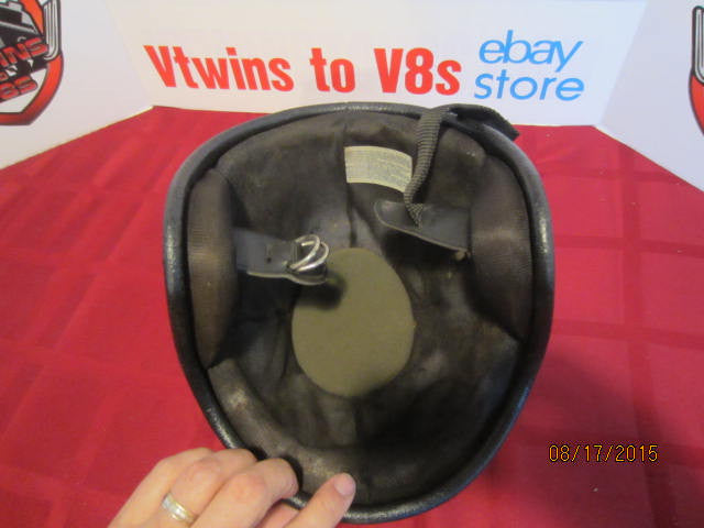 Vintage Custom Painted Helmet Hot Rod Black With &quot;69&quot; Logo &amp; Checker Stripe