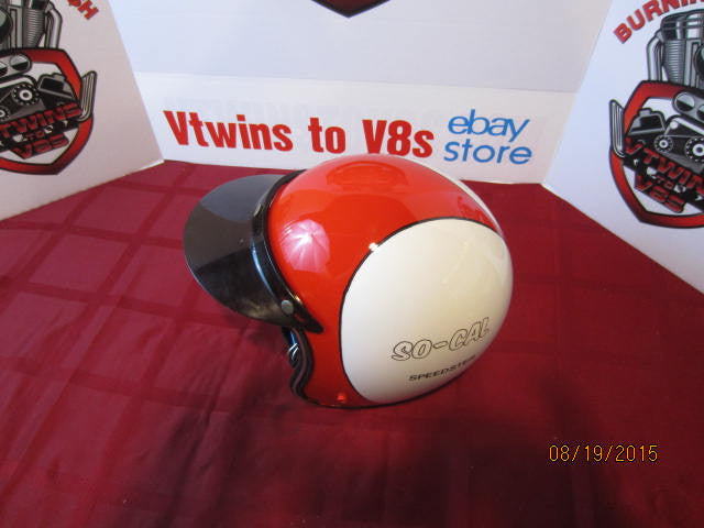 Vintage Custom Painted Helmet Feauturing SO-Cal Speedster Logo Red/White/Black