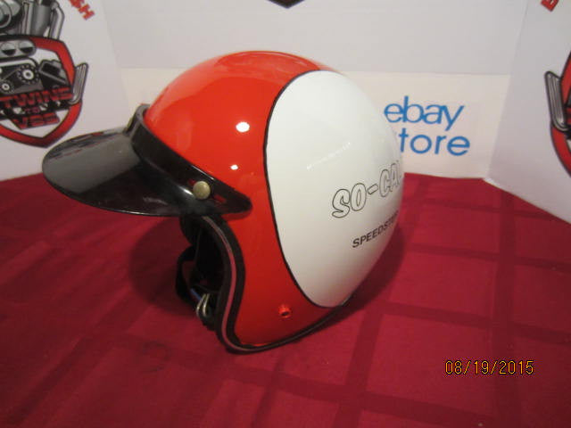 Vintage Custom Painted Helmet Feauturing SO-Cal Speedster Logo Red/White/Black