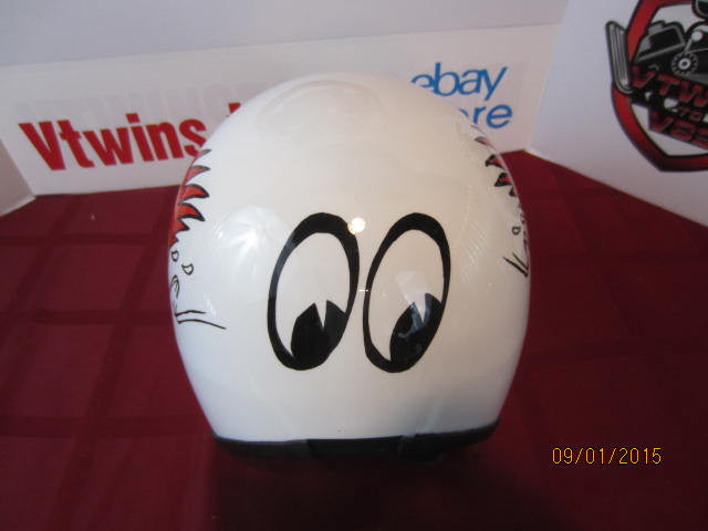 Vintage Custom Painted Helmet Feauturing Clay Smith Cams &amp; Moon Eyes Logo