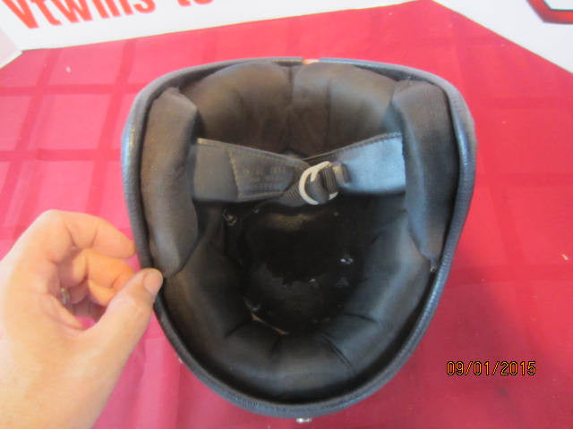 Vintage Orange Metalflake Helmet Old School Custom Gold Leaf Flames Hand Stripe