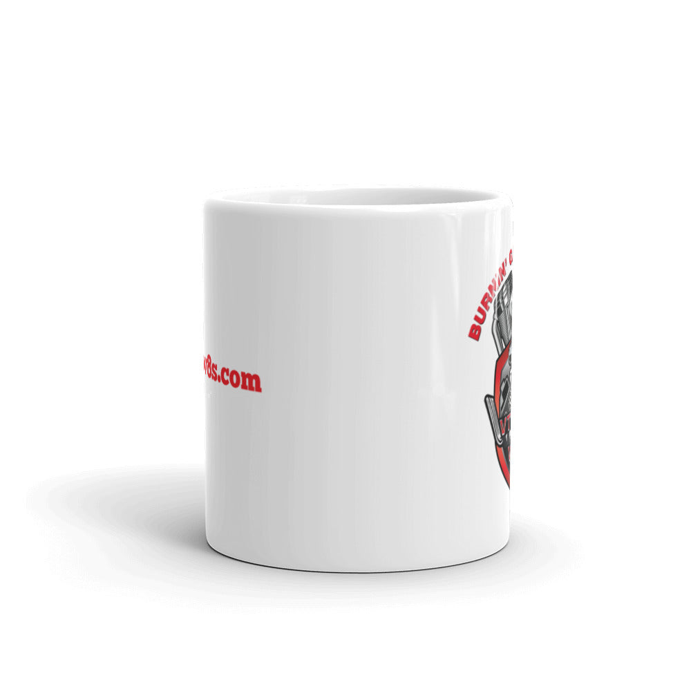White glossy mug